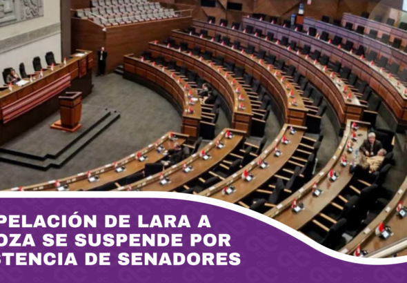 Interpelación de Lara a Espinoza se suspende por inasistencia de senadores