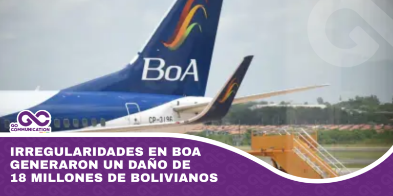Irregularidades en BoA generaron un daño de 18 millones de bolivianos