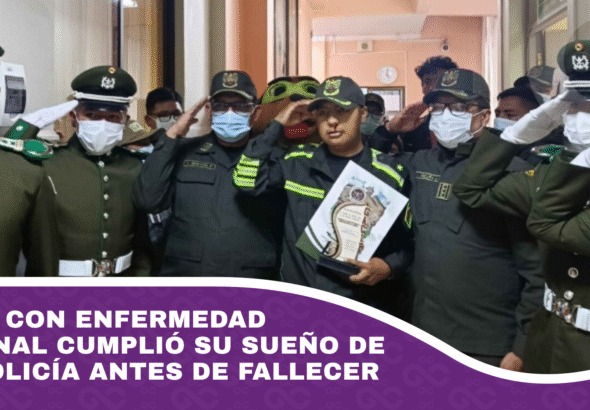 Joven con enfermedad terminal cumplió su sueño de ser policía antes de fallecer