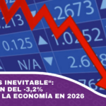 “La crisis es inevitable“ Contracción del -3,2% complicará la economía en 2026