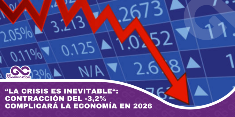 “La crisis es inevitable“ Contracción del -3,2% complicará la economía en 2026