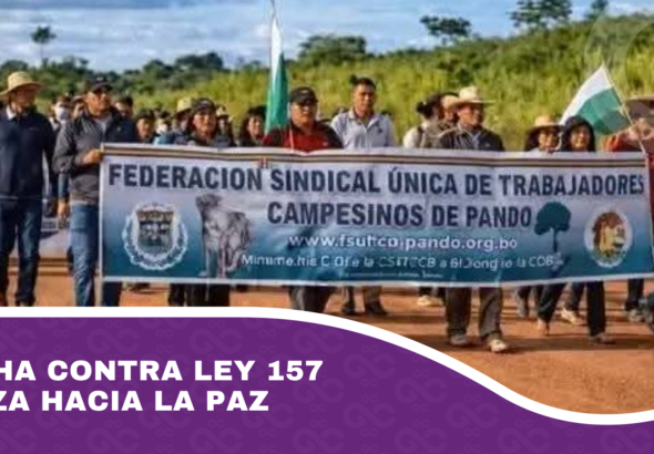 Marcha contra Ley 157 avanza hacia La Paz