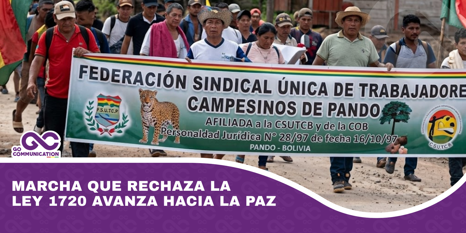Marcha que rechaza la ley 1720 avanza hacia La Paz