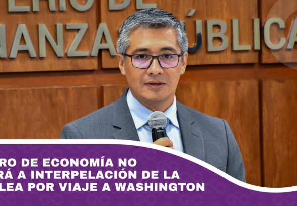 Ministro de Economía no asistirá a interpelación de la Asamblea por viaje a Washington