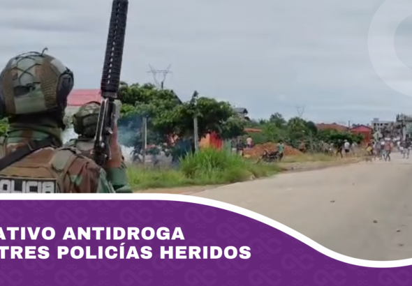 Operativo antidroga deja tres policías heridos