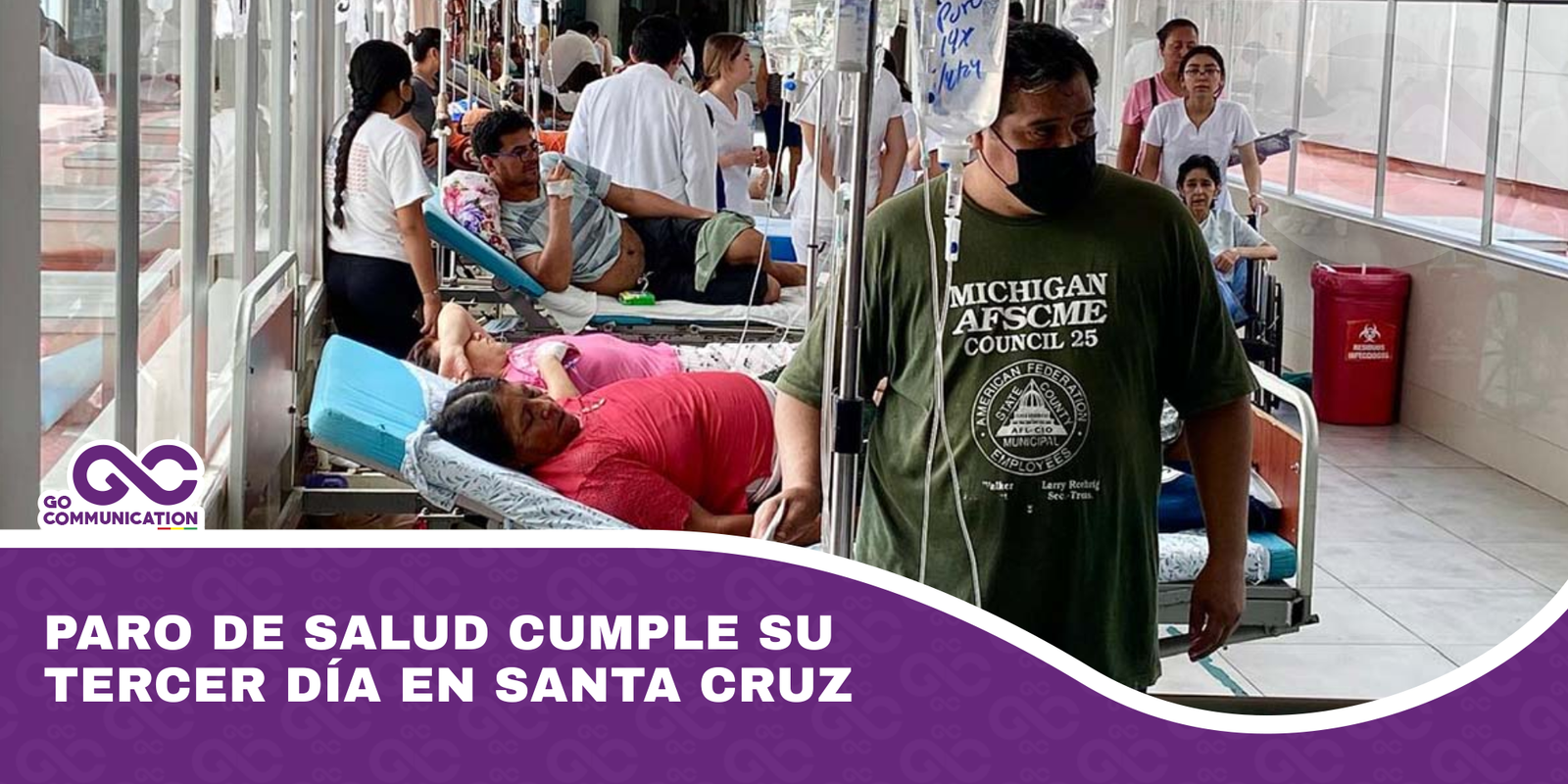 Paro de salud cumple su tercer día en Santa Cruz