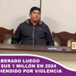 Policía liberado luego de robar $us 1 millón en 2024 fue aprehendido por violencia