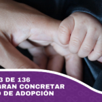 Tan solo 13 de 136 padres logran concretar el proceso de adopción