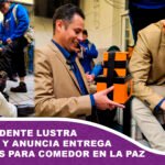 Vicepresidente lustra calzados y anuncia entrega de víveres para comedor en La Paz