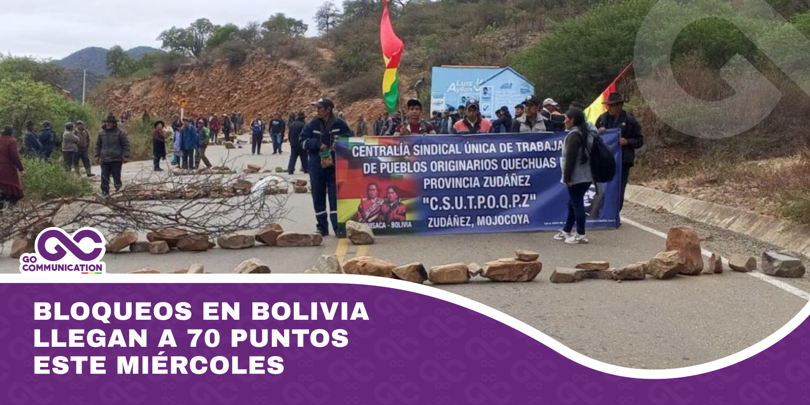 Bloqueos en Bolivia llegan a 70 puntos este miércoles