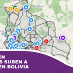 Bloqueos en carreteras suben a 53 puntos en Bolivia