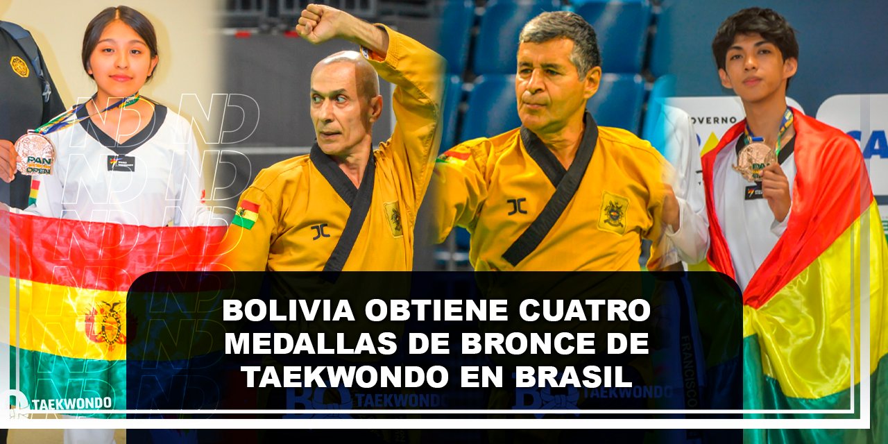 Bolivia obtiene cuatro medallas de bronce de Taekwondo en Brasil