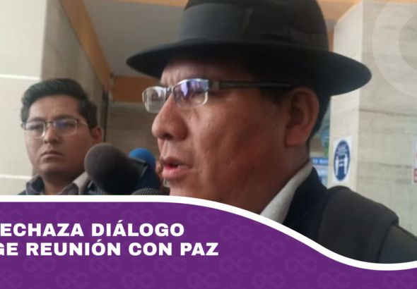 COB rechaza diálogo y exige reunión con Paz