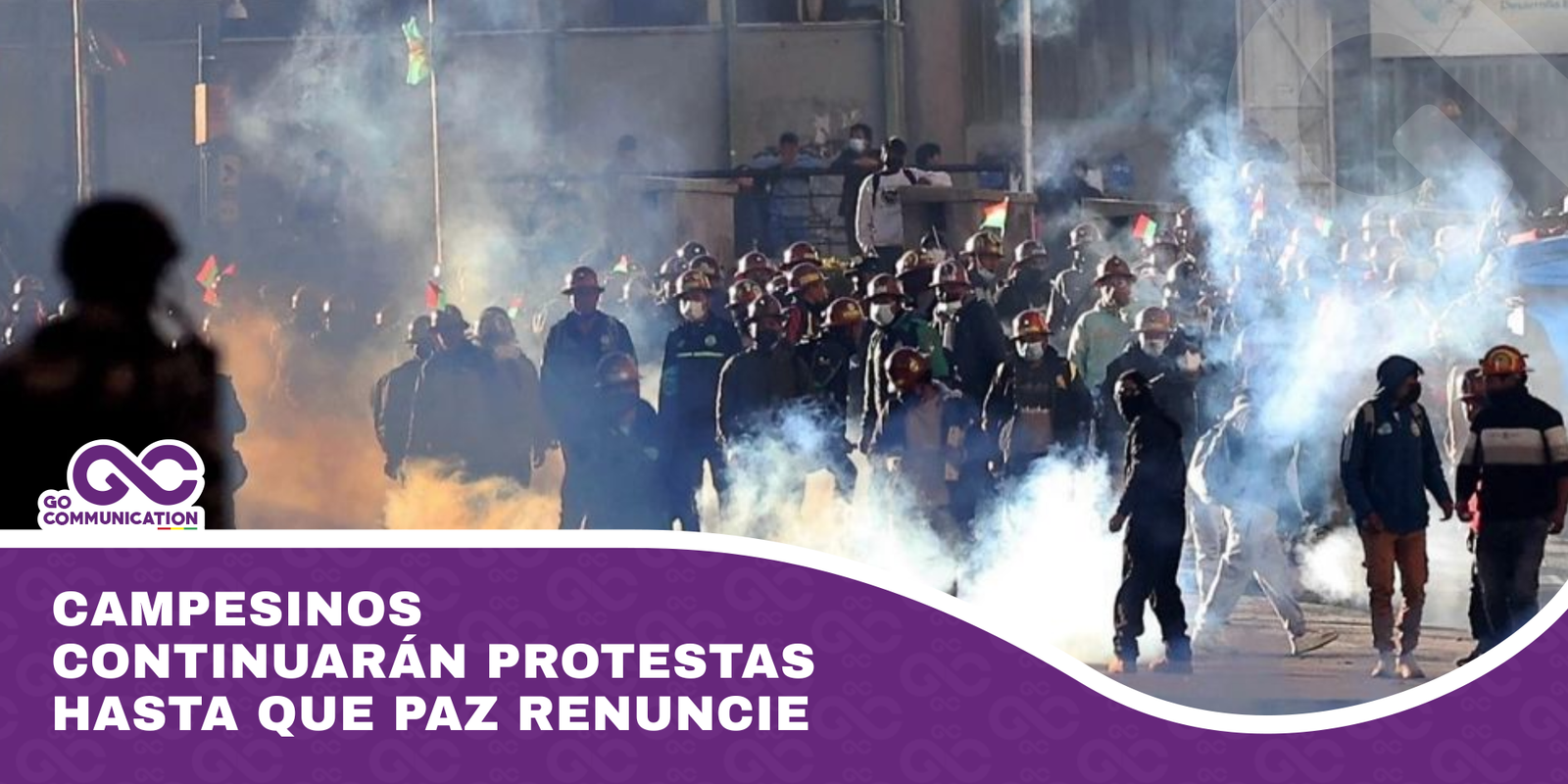 Campesinos continuarán protestas hasta que Paz renuncie