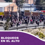 Choferes refuerzan bloqueos y marchan en El Alto