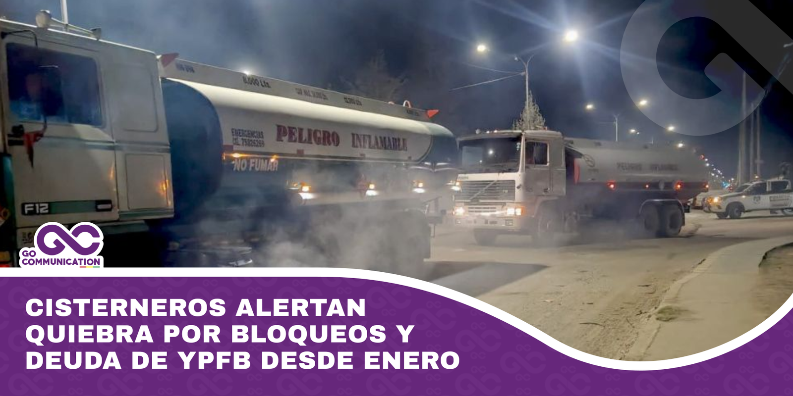 Cisterneros alertan quiebra por bloqueos y deuda de YPFB desde enero