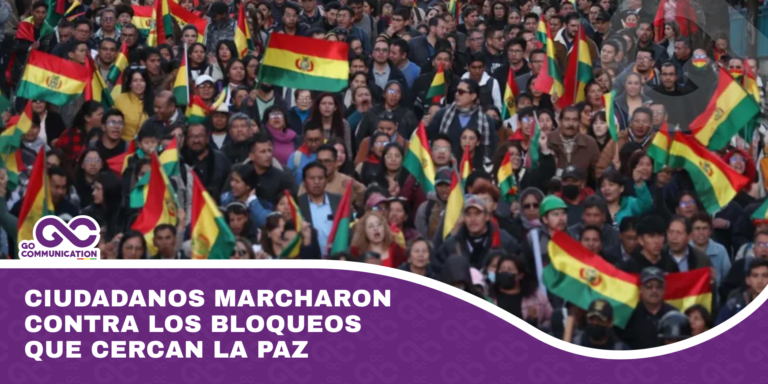Ciudadanos marcharon contra los bloqueos que cercan La Paz