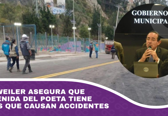 Dockweiler asegura que la Avenida del Poeta tiene fallas que causan accidentes