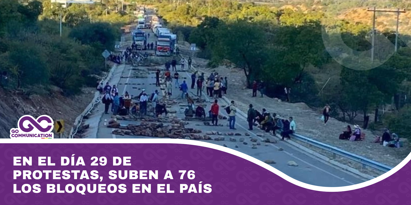 En el día 29 de protestas, suben a 76 los bloqueos en el país