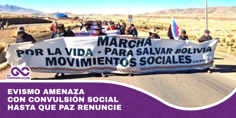 Evismo amenaza con convulsión social hasta que Paz renuncie