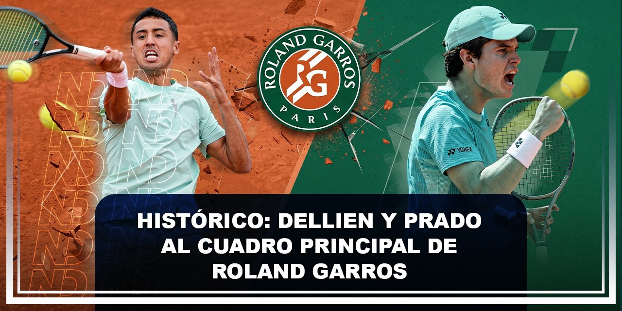 Histórico Dellien y Prado al cuadro principal de Roland Garros