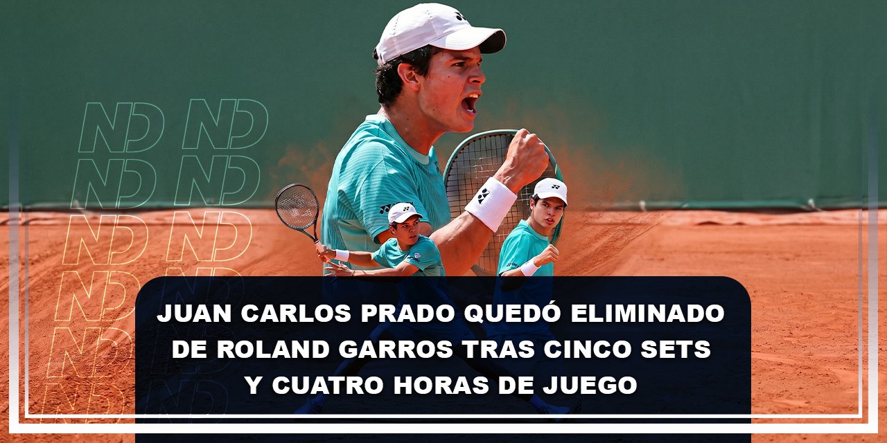 Juan Carlos Prado quedó eliminado de Roland Garros tras cinco sets y cuatro horas de juego