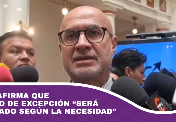 Lupo afirma que Estado de excepción “será evaluado según la necesidad”