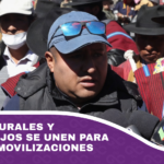 Maestros rurales y Ponchos Rojos se unen para continuar movilizaciones