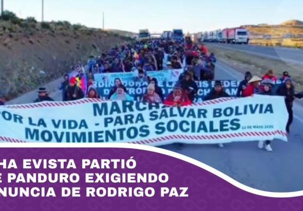 Marcha evista partió desde Panduro exigiendo la renuncia de Rodrigo Paz