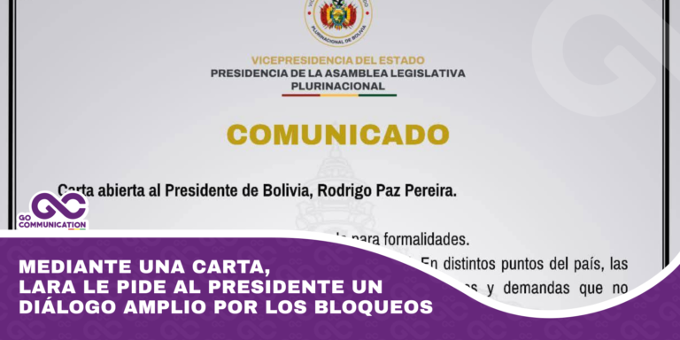 Mediante una carta, Lara le pide al presidente un diálogo amplio por los bloqueos