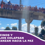 Mineros, vecinos y Ponchos rojos colapsan El Alto y avanzan hacia la Paz