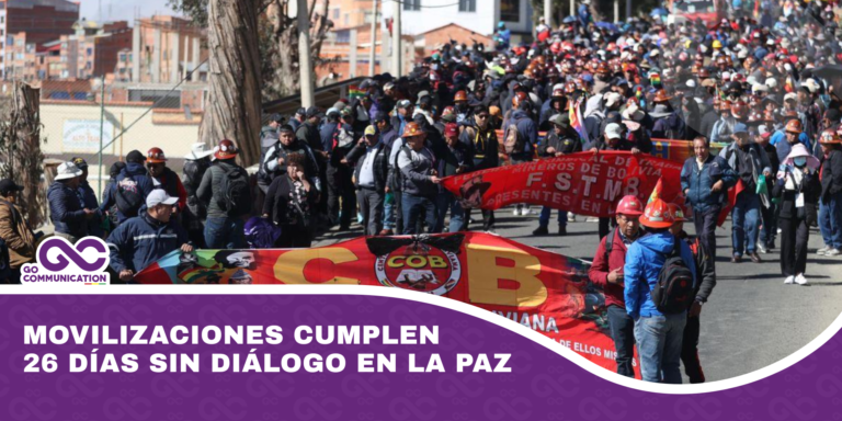 Movilizaciones cumplen 26 días sin diálogo en La Paz