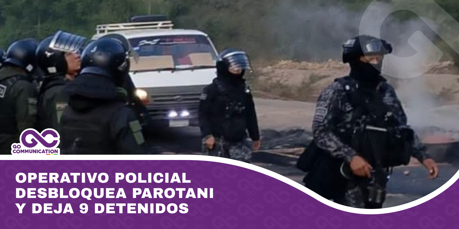 Operativo policial desbloquea Parotani y deja 9 detenidos