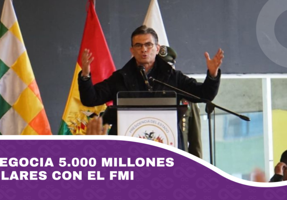 Paz negocia 5.000 millones de dólares con el FMI