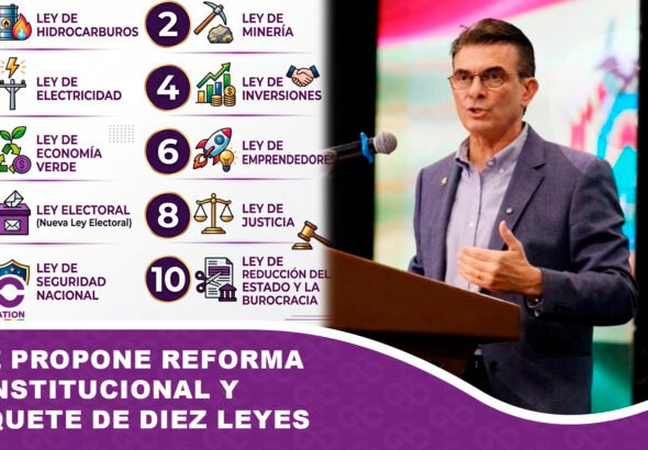 Paz propone reforma constitucional y paquete de diez leyes