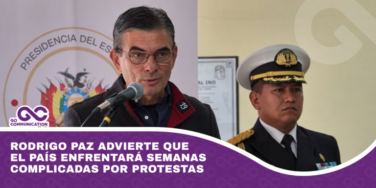 Rodrigo Paz advierte que el país enfrentará semanas complicadas por protestas