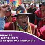 Sectores radicales mantendrán marchas y bloqueos hasta que Paz renuncie
