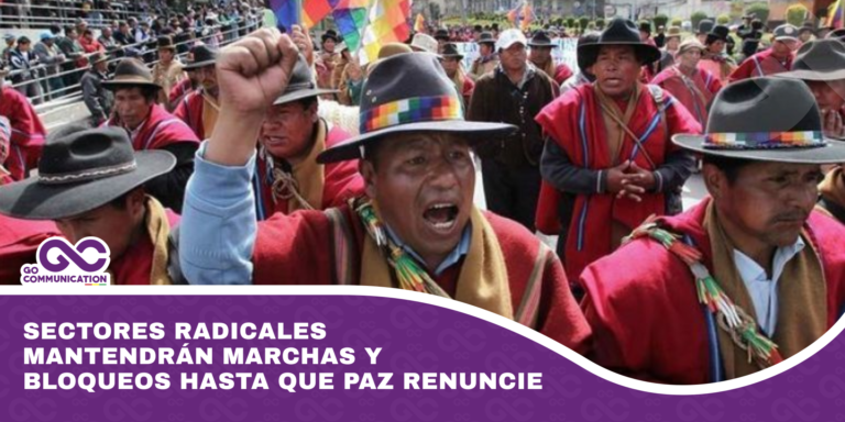 Sectores radicales mantendrán marchas y bloqueos hasta que Paz renuncie