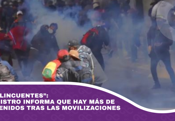 “Son delincuentes” viceministro informa que hay más de 100 detenidos tras las movilizaciones
