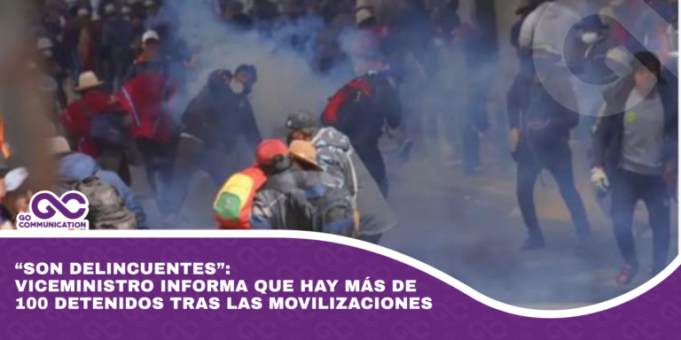 “Son delincuentes” viceministro informa que hay más de 100 detenidos tras las movilizaciones