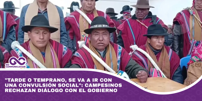 Tarde o temprano, se va a ir con una convulsión social Campesinos rechazan diálogo con el Gobierno