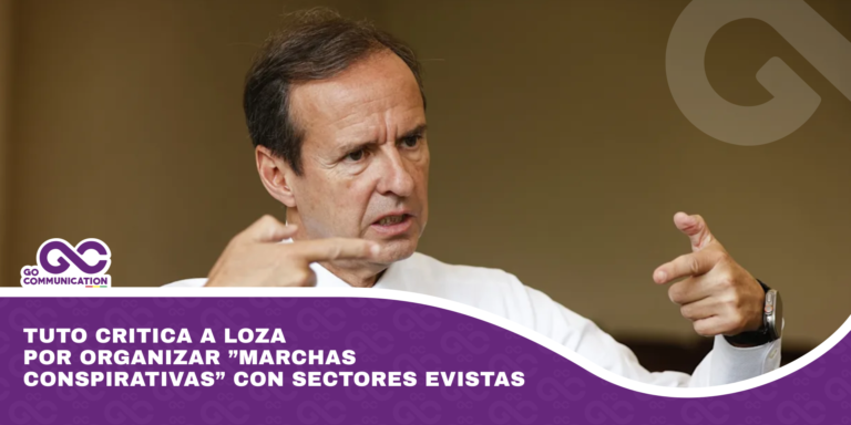 Tuto critica a Loza por organizar ”marchas conspirativas” con sectores evistas