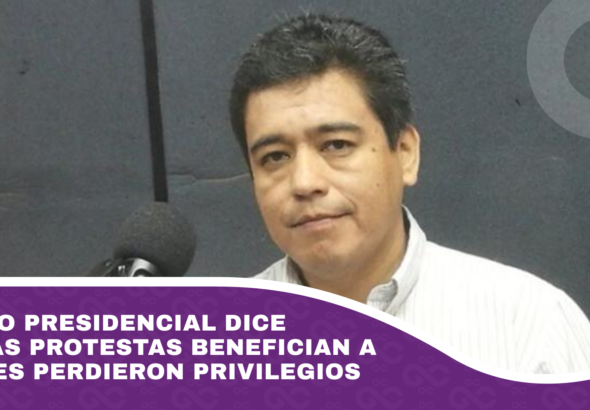 Vocero presidencial dice que las protestas benefician a quienes perdieron privilegios