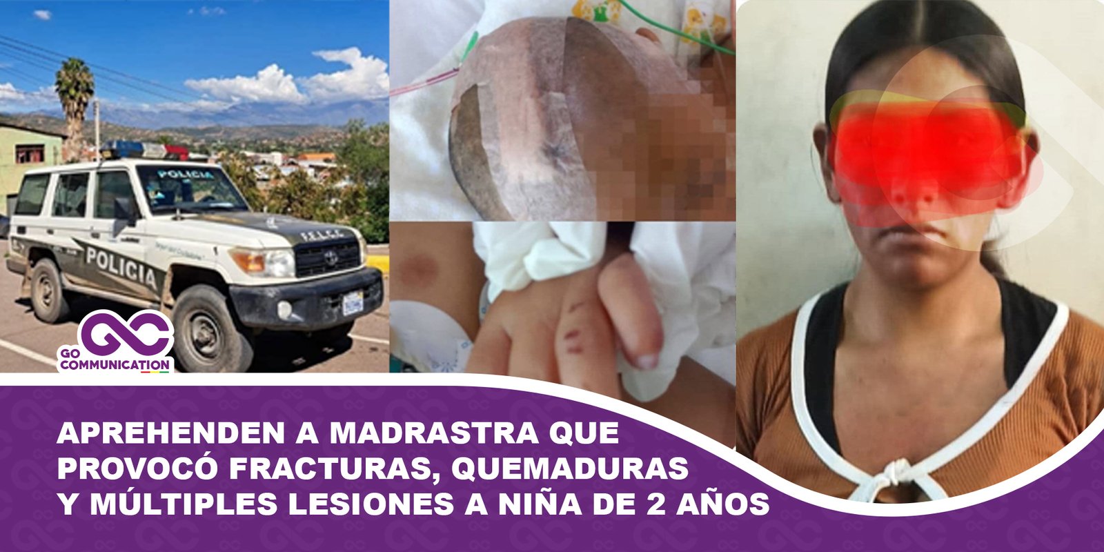 Aprehenden a madrastra que provocó fracturas y quemaduras a niña de 2 años