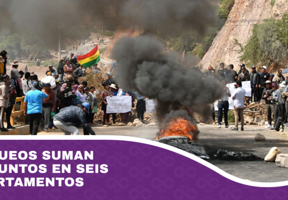 Bloqueos suman 104 puntos en seis departamentos