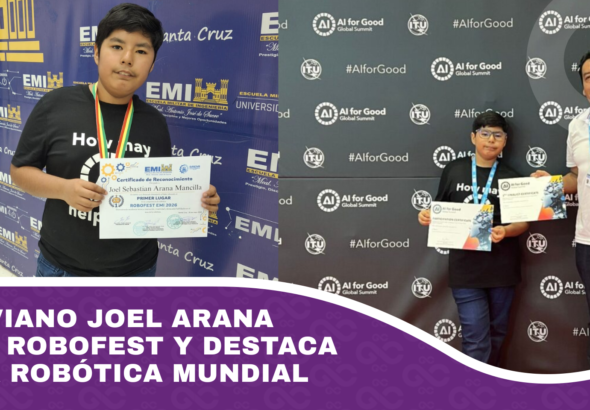 Boliviano Joel Arana gana Robofest y destaca en la robótica mundial