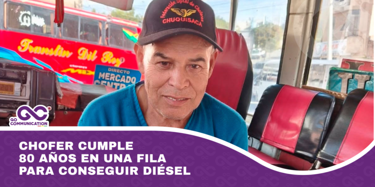 Chofer cumple 80 años en una fila para conseguir diésel