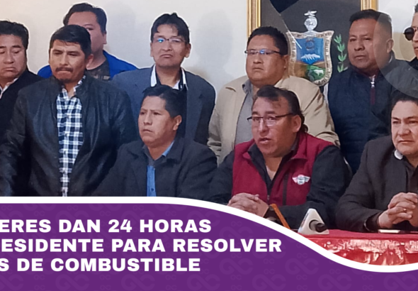 Choferes dan 24 horas al presidente para resolver crisis de combustible