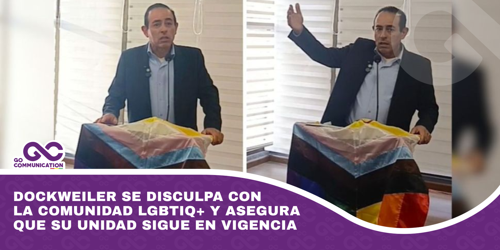 Dockweiler se disculpa con la comunidad LGBTIQ+ y asegura que su unidad sigue en vigencia