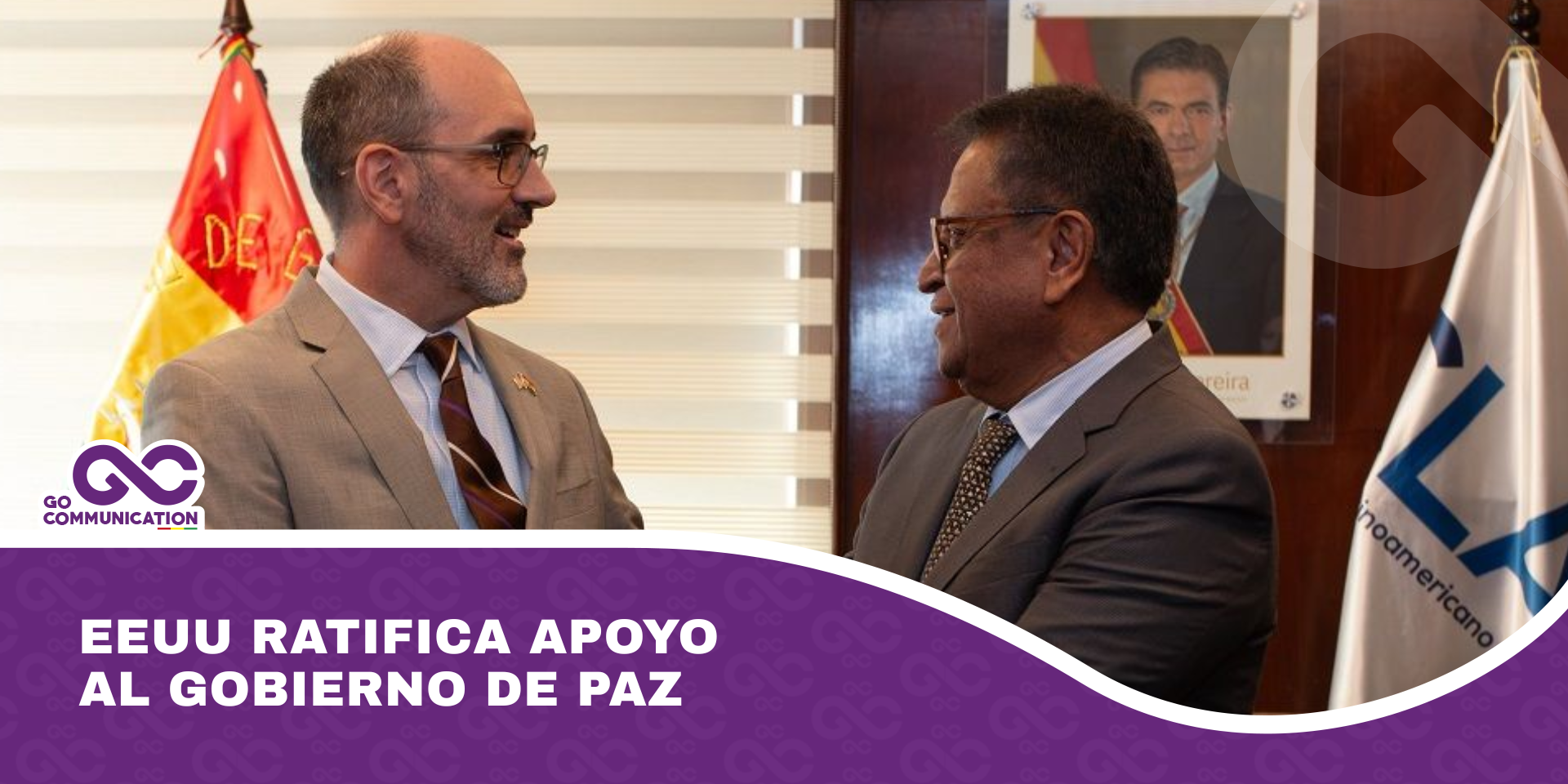EEUU ratifica apoyo al gobierno de Paz